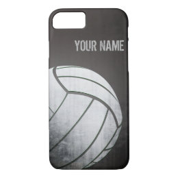 volleyball with Grunge effect Black Shade iPhone 8/7 Case
