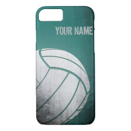 Volleyball with Grunge effect Green Shade iPhone 8/7 Case