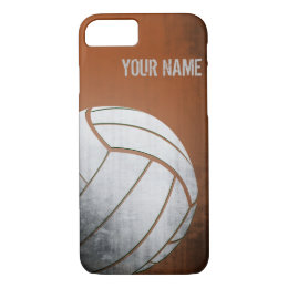 Volleyball with Grunge effect Orange Shade iPhone 8/7 Case