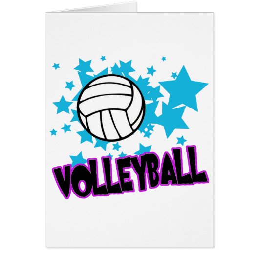 Volleyball with Stars Cards (Front)