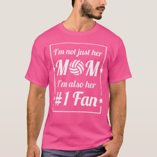Volleyball Women Volleyball Mom 1 Fan Cute T-Shirt