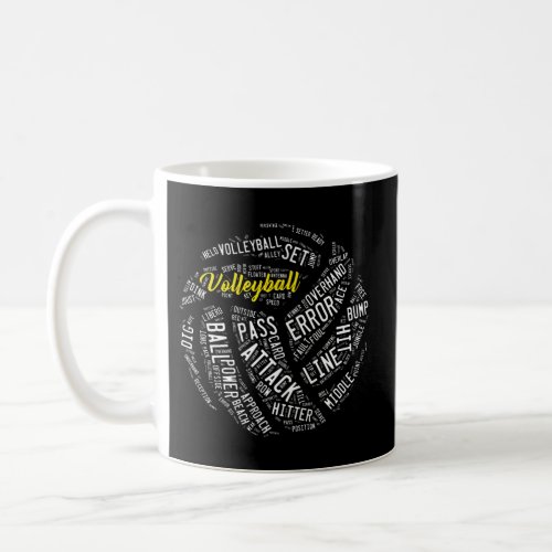 Volleyball Words _ Style Coffee Mug