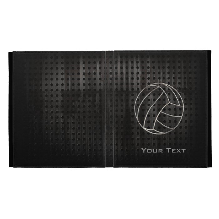 Volleyballl; Cool Black iPad Folio Case