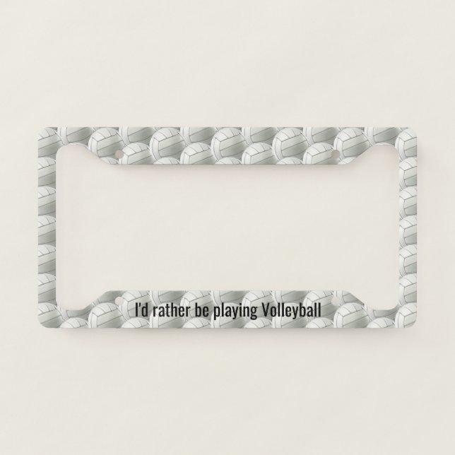 Volleyballs Design License Plate Frame (Front)