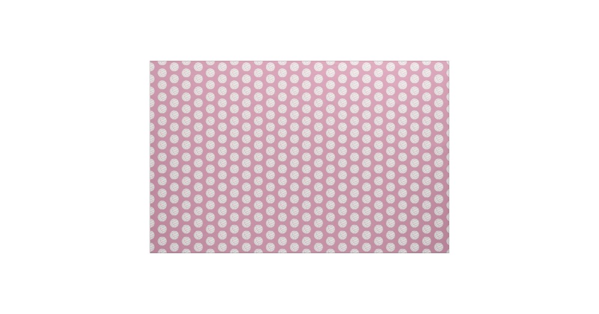 volleyballs on pink or any color sports pattern fabric | Zazzle