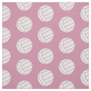volleyballs on pink or any color sports pattern fabric