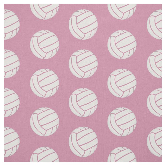 volleyballs on pink or any color sports pattern fabric (Swatch)