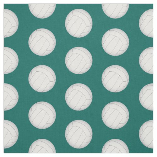 volleyballs on teal or any color sports pattern fabric