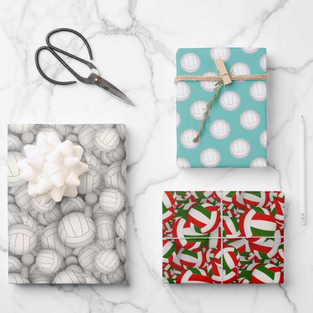 volleyballs pattern Christmas or any occasion Wrapping Paper Sheets (Front)