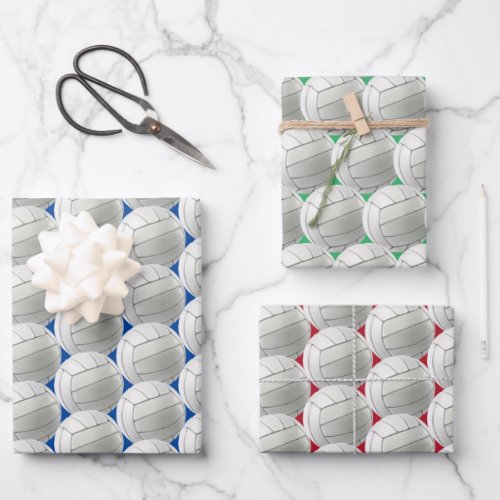Volleyballs Sport Design Wrapping Paper Sets