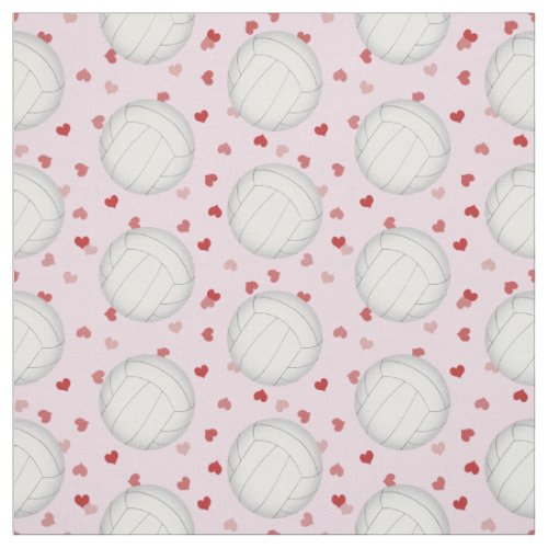 volleyballs with tiny hearts pattern sports fabric