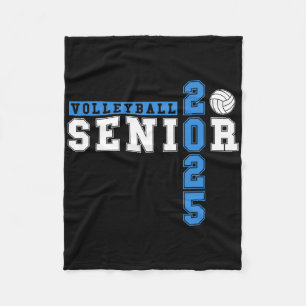 Volleybyll Senior Night Volleybyll Senior 2025 Gra Fleece Blanket