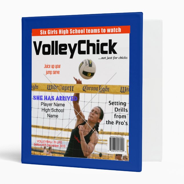 VolleyChick Custom Magazine Cover Binder (Front/Inside)