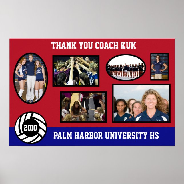 VolleyChick Custom Volleyball Photo Frame Poster 2 (Front)