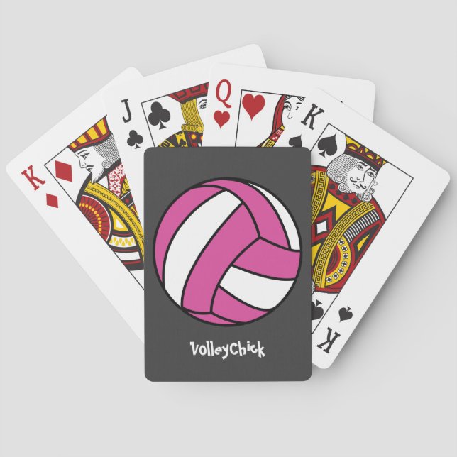 VolleyChick (customizable) Poker Cards (Back)
