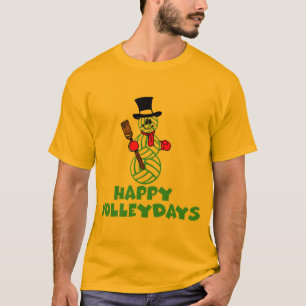 VolleyChick Happy VolleyDays Snowman T-Shirt