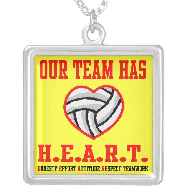 VolleyChick Heart Necklace (Front)