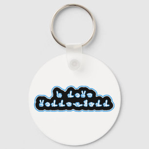 VolleyChick I Love Volleyball ASL Keychain