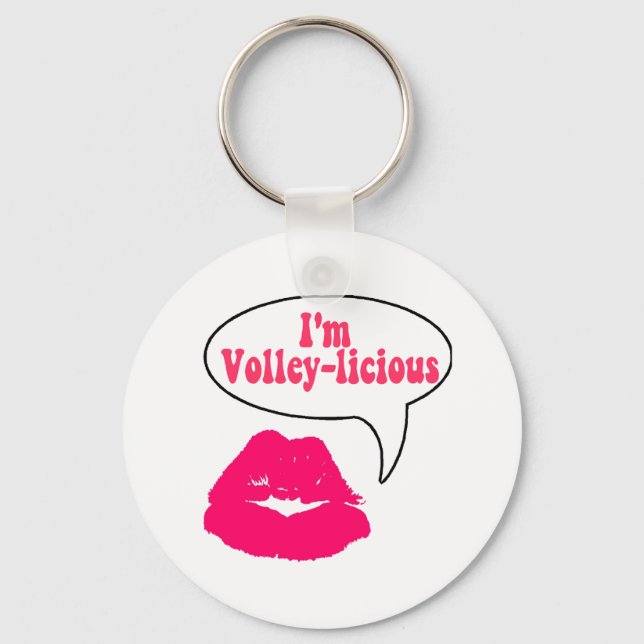 VolleyChick Volley-licious Keychain (Front)