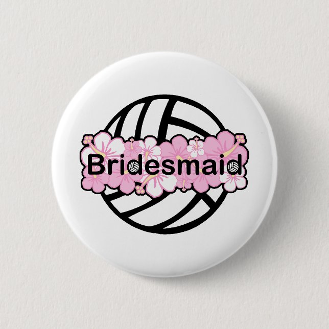 VolleyChick VolleyBride Button (Front)