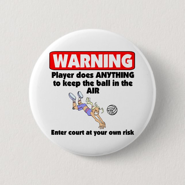 VolleyChick Warning Button (Front)