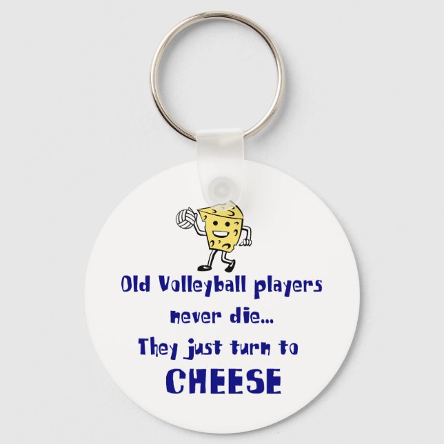 VolleyChick's Cheese Keychain (Front)