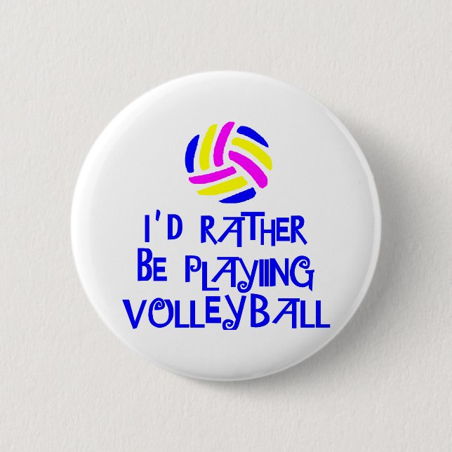 VolleyChick's Rather Pinback Button (Front)