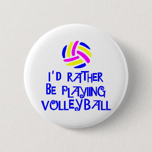 VolleyChick's Rather Pinback Button