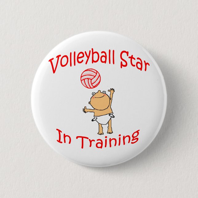 VolleyChick's VolleyBaby Pinback Button (Front)