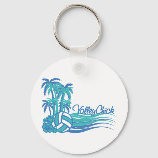 VolleyChickWaver Keychain