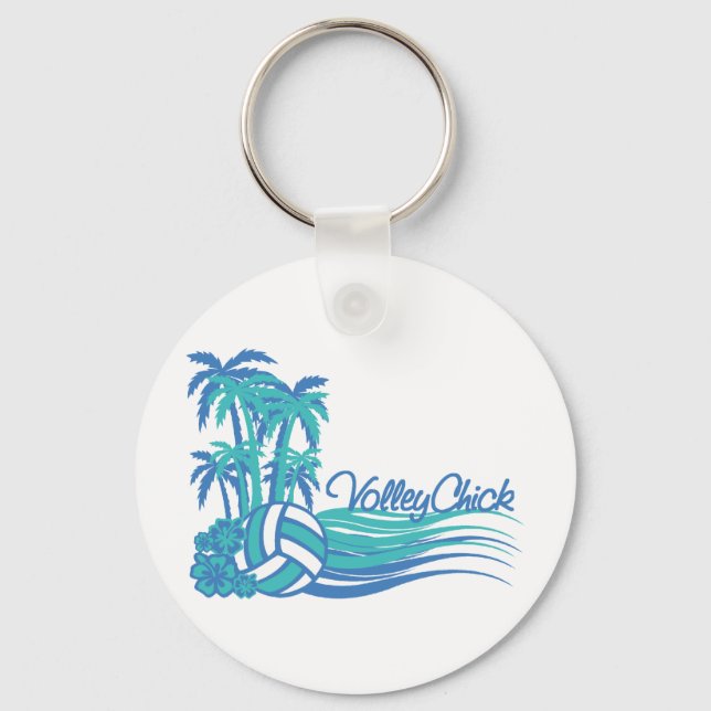 VolleyChickWaver Keychain (Front)