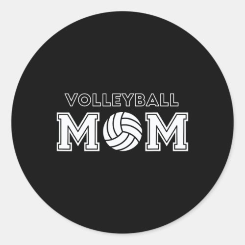Volleyll Mom Funny Mothers Day Sport Daughter Wome Classic Round Sticker