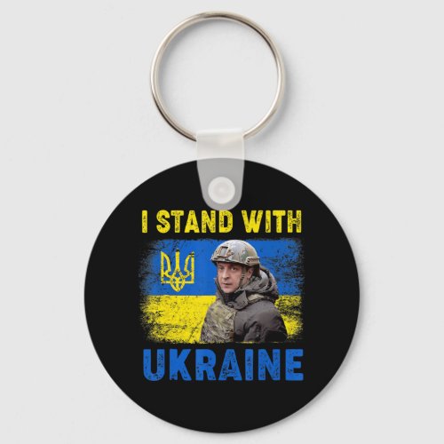 Volodymyr Zelensky I Stand With Ukraine Ukrainian  Keychain
