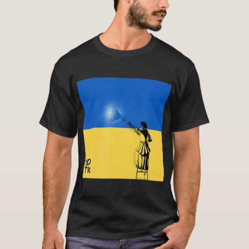 Volodymyr Zelensky President Ukraine Flag Spray Pa T_Shirt