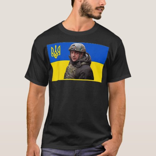 Volodymyr Zelenskyy President Ukraine Flag  T_Shirt