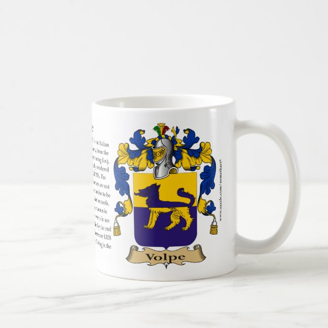 Volpe, the Origin, the Meaning and the Crest Coffee Mug (Right)