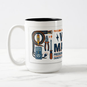 Volt Master Electricians Gift  Two-Tone Coffee Mug