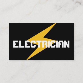 Voltage Electrician Electric Electricity Company Business Card by ArtisticEye at Zazzle