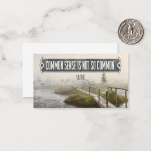 Voltaire Inspirational Quote "Common sense" Note Card