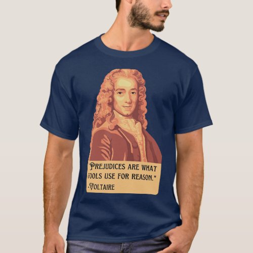 Voltaire Portrait And Quote 2 T_Shirt