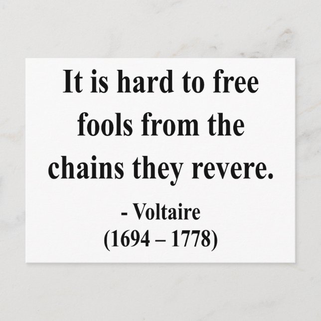 Voltaire Quote 5a Postcard (Front)