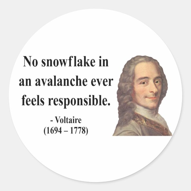 Voltaire Quote 6b Classic Round Sticker (Front)