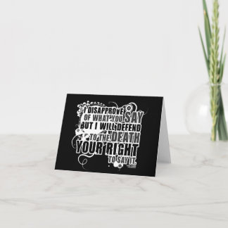 Voltaire Quote (B&W) Card