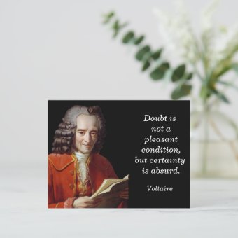 Voltaire quote - Postcard | Zazzle