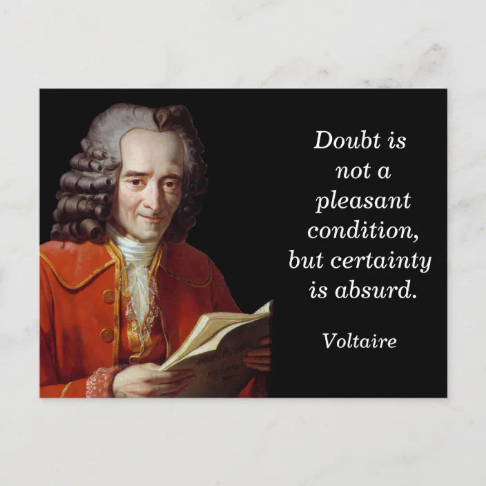Voltaire Quotes On Government Voltaire Quote - Postcard | Zazzle.com