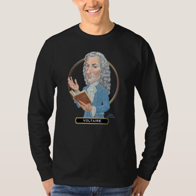 Voltaire The Great French Writer T-Shirt (Front)