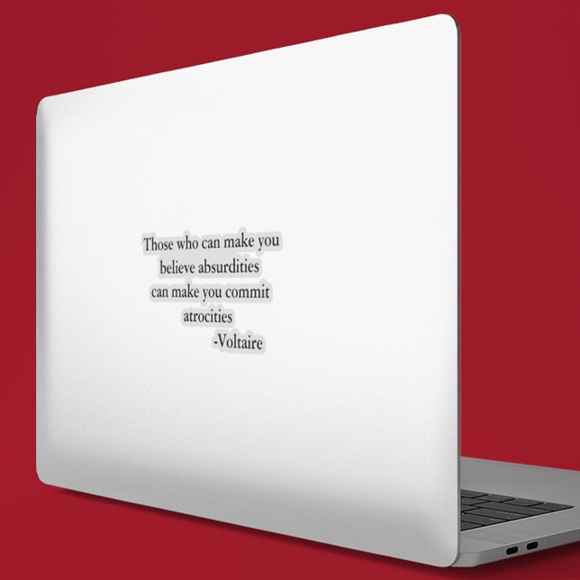Voltaire Warning Quote Sticker (Creator Uploaded)