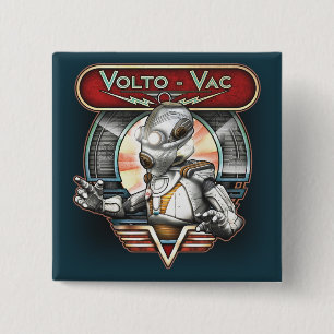 Volto-Vac Retro Robot Square Button
