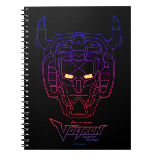 Voltron  Blue_Red Gradient Head Outline Notebook