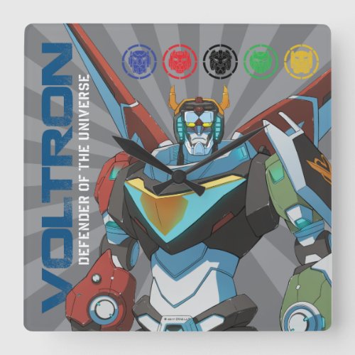 Voltron  Defender of the Universe Square Wall Clock